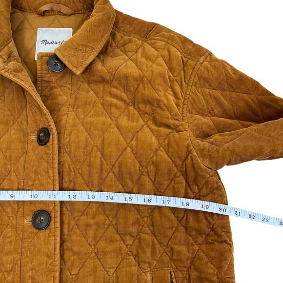 Madewell Sz S Quilted Corduroy Walton Shirt-Jacket Barn Coat Insulated Cotton - Picture 14 of 16